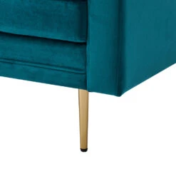 Pelham Teal Blue Velvet Fabric Sofa 27 Pelham Teal Blue Velvet Fabric Sofa -FINZ Furniture Shop 0092