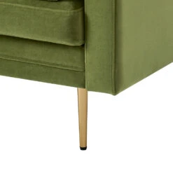 Pelham Moss Green Velvet Fabric Sofa 30 Pelham Moss Green Velvet Fabric Sofa -FINZ Furniture Shop 0093