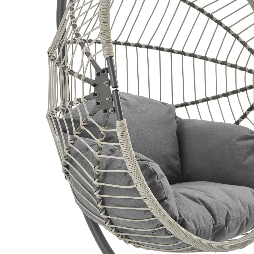Harrington Rattan + Rope Indoor Outdoor SINGLE Hanging Chair 9 Harrington Rattan + Rope Indoor Outdoor SINGLE Hanging Chair - Image 7