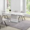 Hayne High Gloss White Extending Dining Table 6 To 8 Seater 1 Hayne High Gloss White Extending Dining Table 6 To 8 Seater -FINZ Furniture Shop 11853750 6ac3 4b79 baa8 594b7ba9a0c7