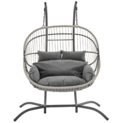 Harrington Rattan + Rope Indoor Outdoor DOUBLE Hanging Chair 15 Harrington Rattan + Rope Indoor Outdoor DOUBLE Hanging Chair -FINZ Furniture Shop 16