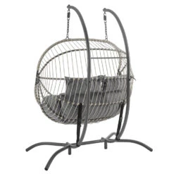 Harrington Rattan + Rope Indoor Outdoor DOUBLE Hanging Chair 17 Harrington Rattan + Rope Indoor Outdoor DOUBLE Hanging Chair -FINZ Furniture Shop 17