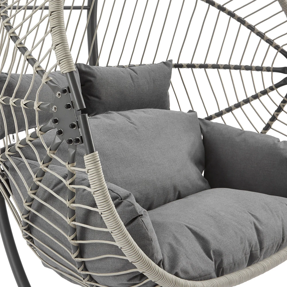 Harrington Rattan + Rope Indoor Outdoor DOUBLE Hanging Chair 9 Harrington Rattan + Rope Indoor Outdoor DOUBLE Hanging Chair - Image 7
