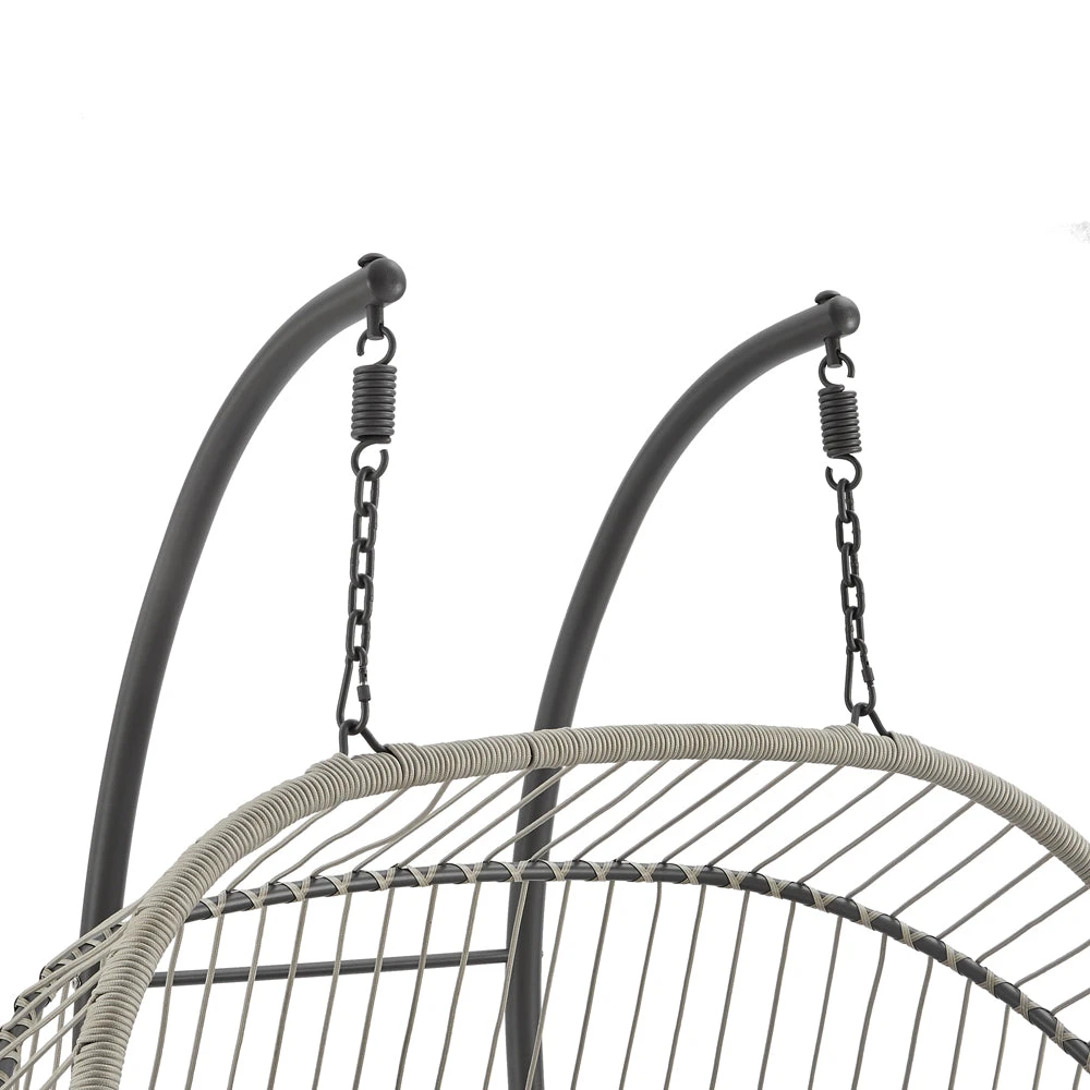 Harrington Rattan + Rope Indoor Outdoor DOUBLE Hanging Chair 10 Harrington Rattan + Rope Indoor Outdoor DOUBLE Hanging Chair - Image 8