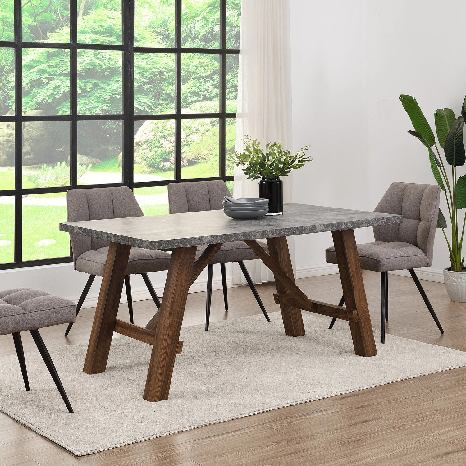 Lambeth Concrete Effect 150cm Dining Table 3 Lambeth Concrete Effect 150cm Dining Table