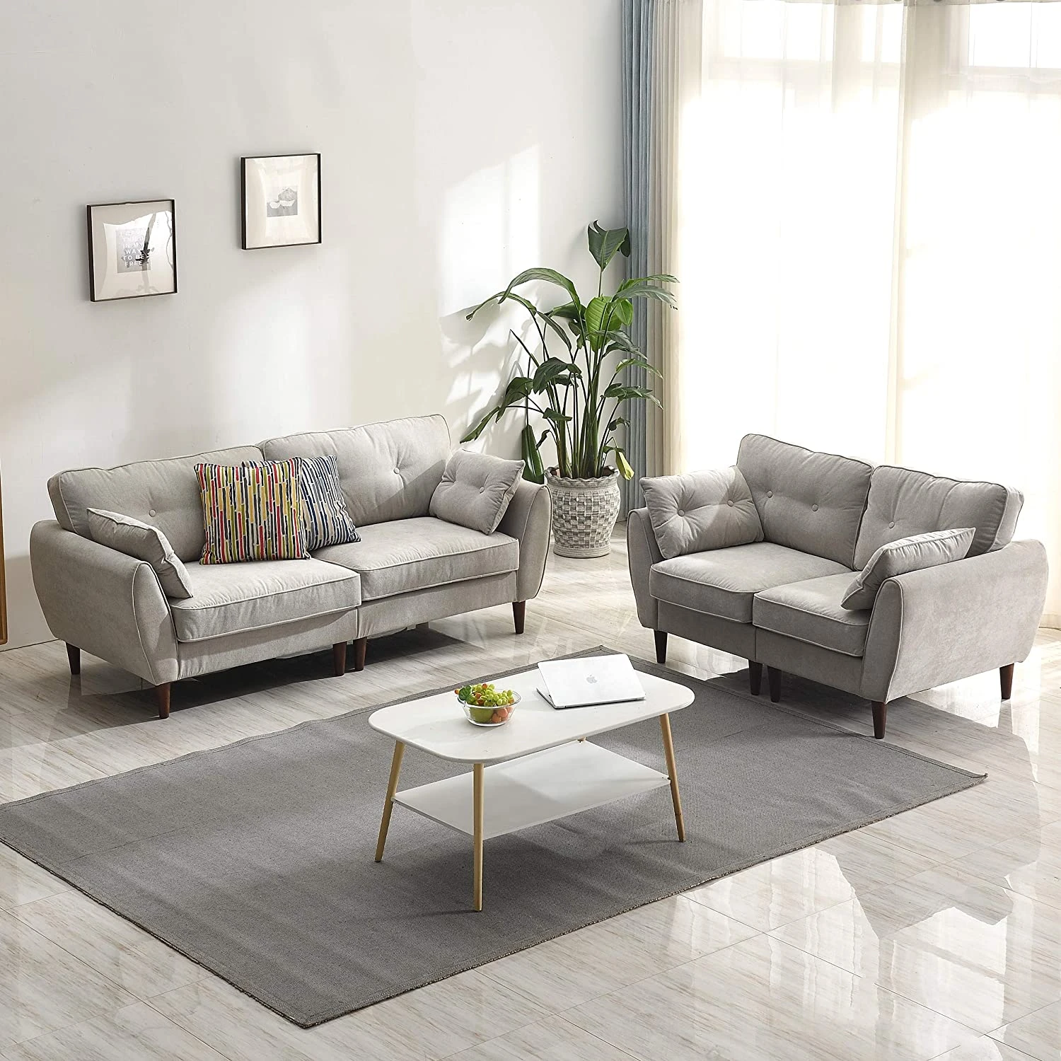 Brooks Fabric Sofa Range In Stone Beige 3 Brooks Fabric Sofa Range In Stone Beige