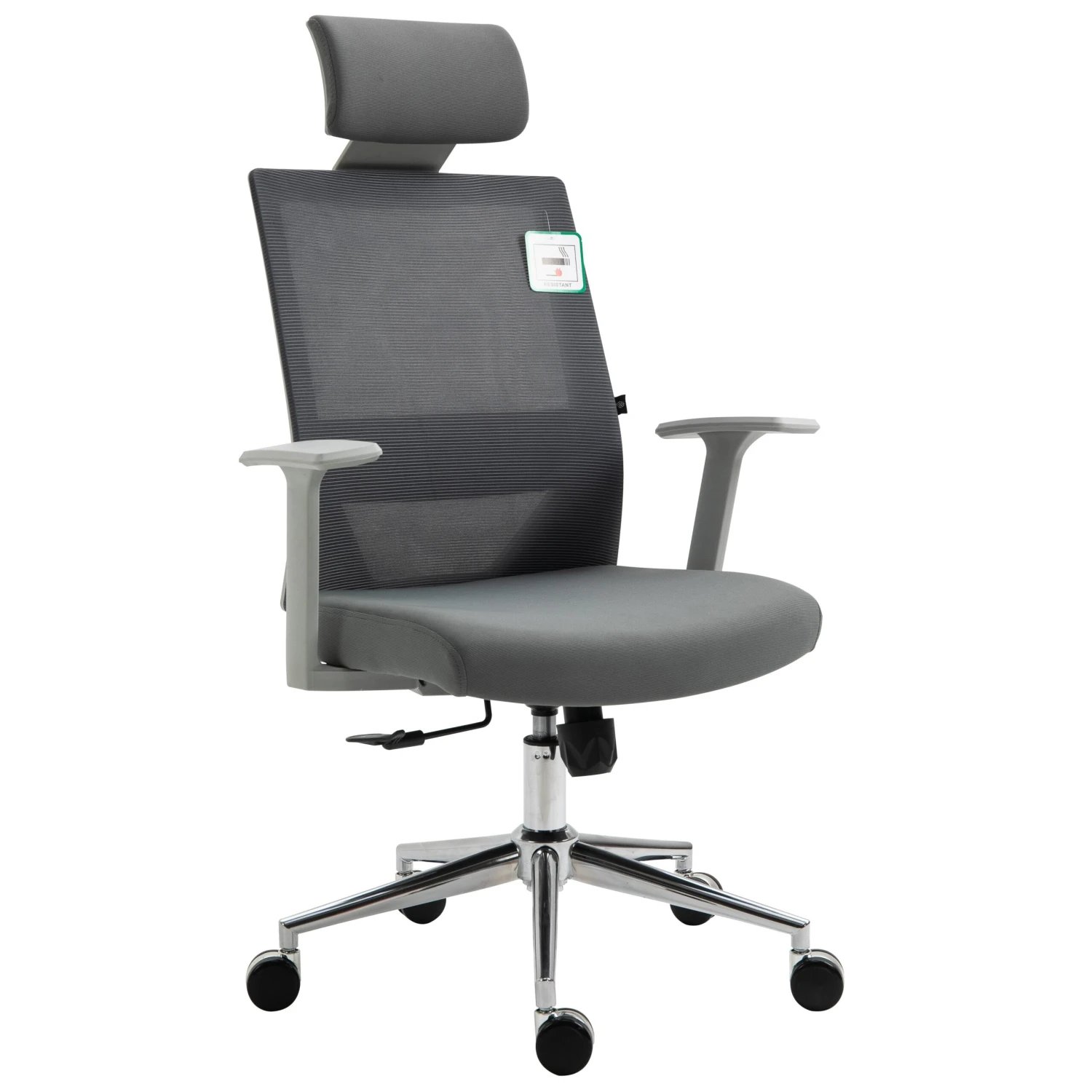 Joni High Back Mesh Office Chair With Headrest In Grey 3 Joni High Back Mesh Office Chair With Headrest In Grey