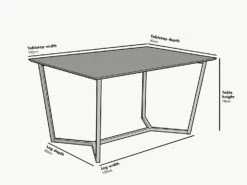 SIERRE 6 Seater Dark Oak Dining Table With Geometric Metal Legs 15 SIERRE 6 Seater Dark Oak Dining Table With Geometric Metal Legs -FINZ Furniture Shop 71vpCiLU cL. AC SL1500