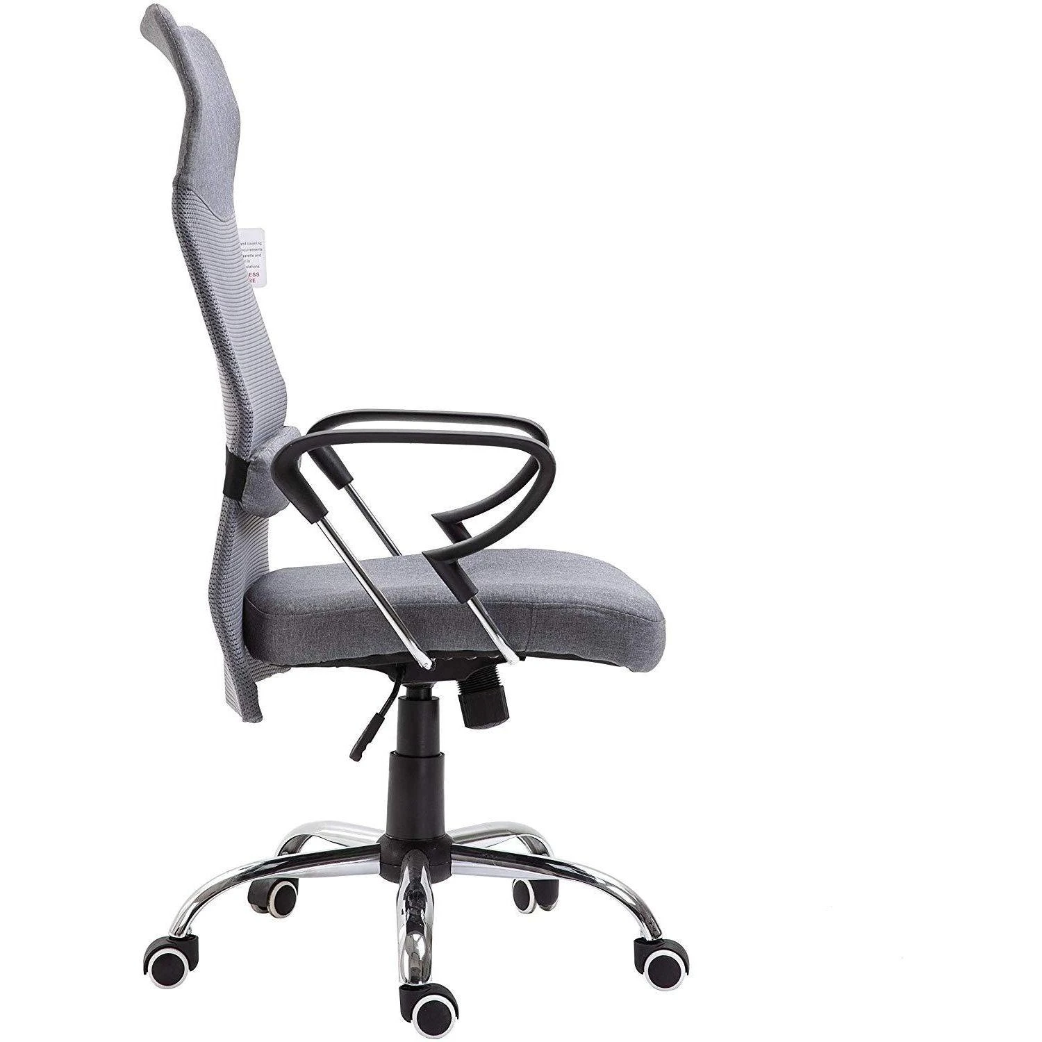 High Back Mesh Fabric Swivel Office Chair, MO57 Grey 4 High Back Mesh Fabric Swivel Office Chair, MO57 Grey - Image 2