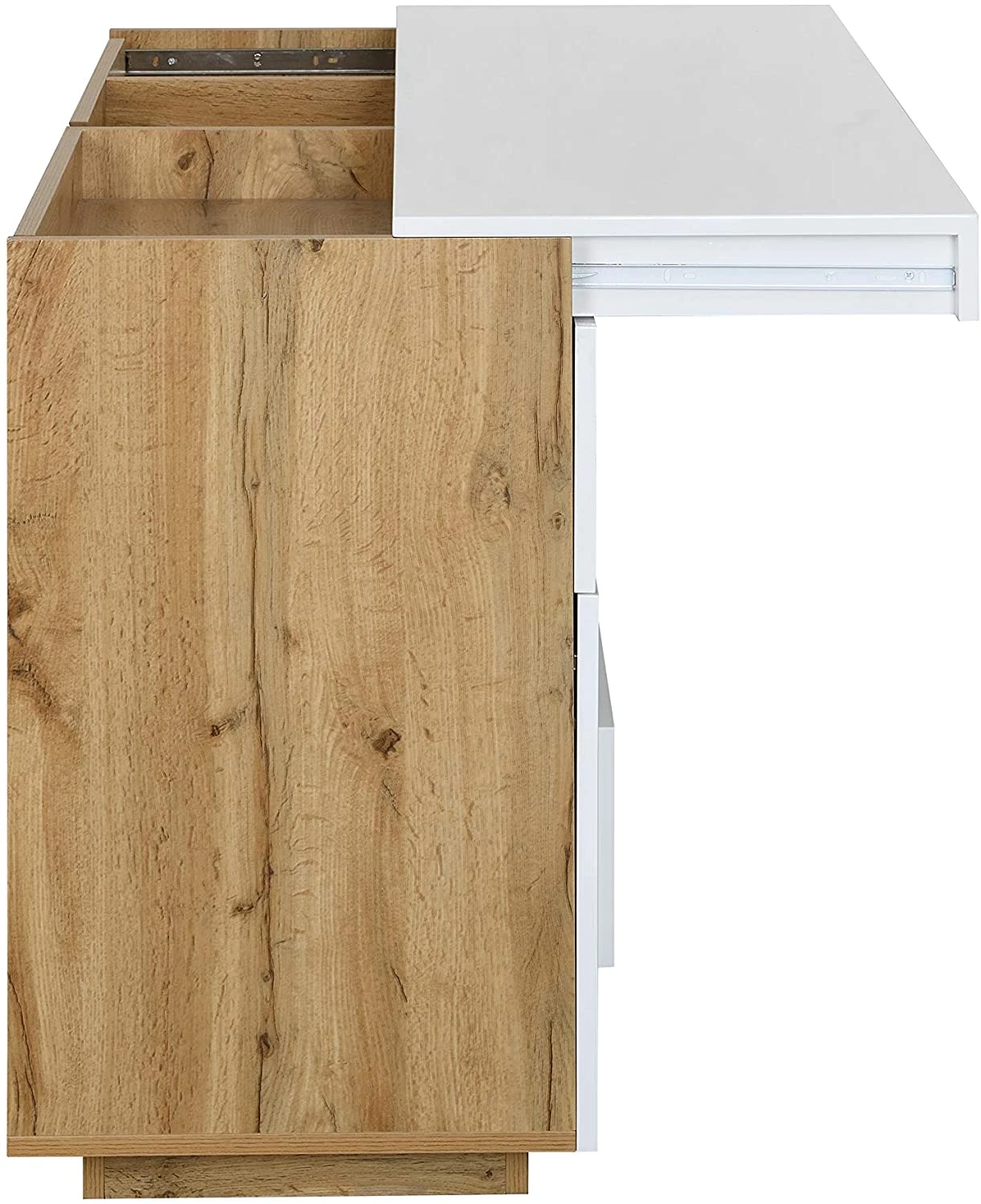 Yukon High Gloss White 2 In 1 Desk Or Sideboard With Extendable Top 9 Yukon High Gloss White 2 In 1 Desk Or Sideboard With Extendable Top - Image 7