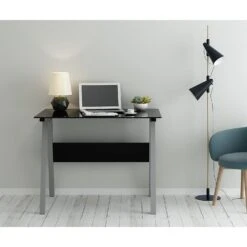 Tempered Glass Top Computer Desk 100 X 70 X 75 Cm, Black 7 Tempered Glass Top Computer Desk 100 X 70 X 75 Cm, Black -FINZ Furniture Shop 81Jev48Rc8L. SL1500