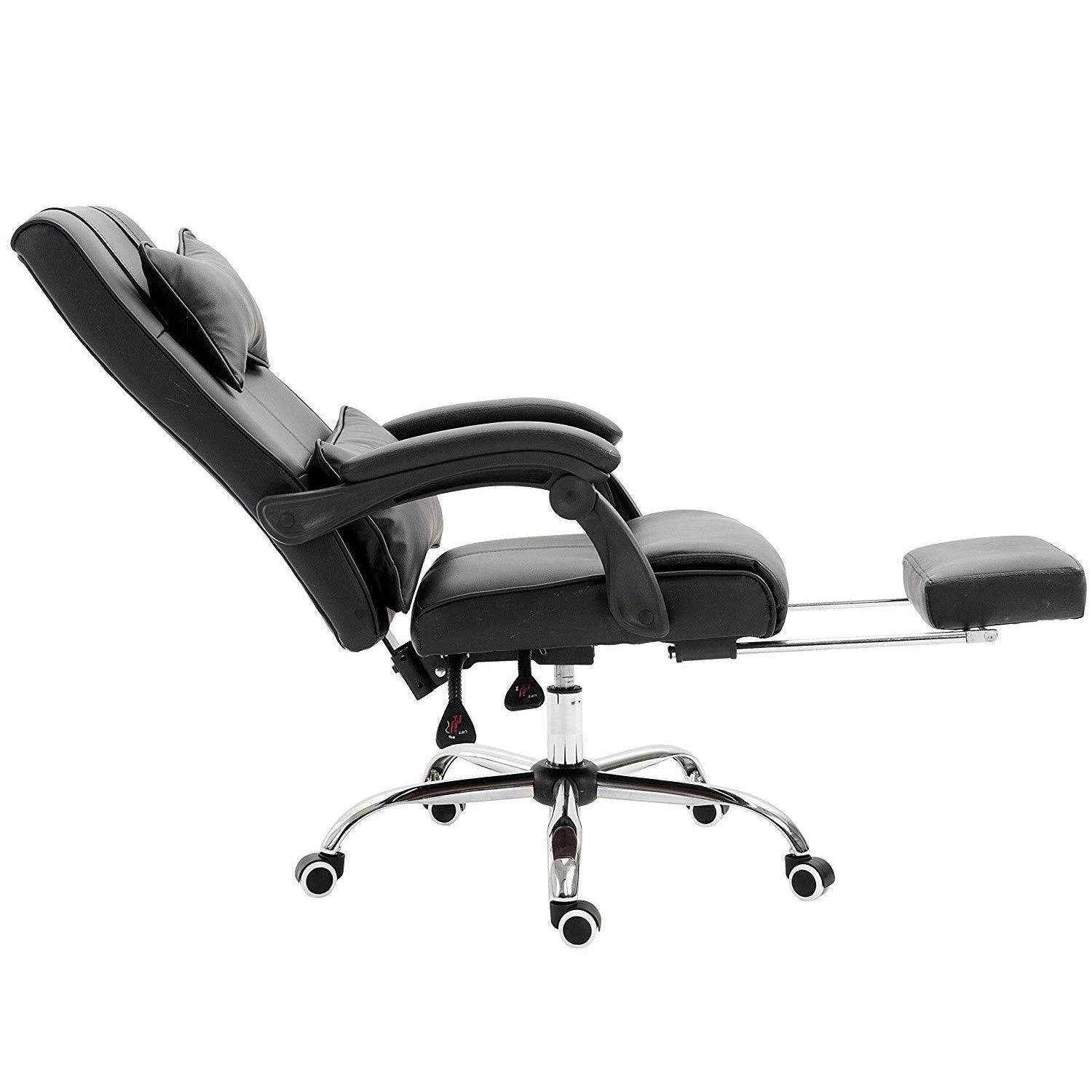 Lawrence Executive Reclining Chair With Foot And Headrest In Black 5 Lawrence Executive Reclining Chair With Foot And Headrest In Black - Image 3