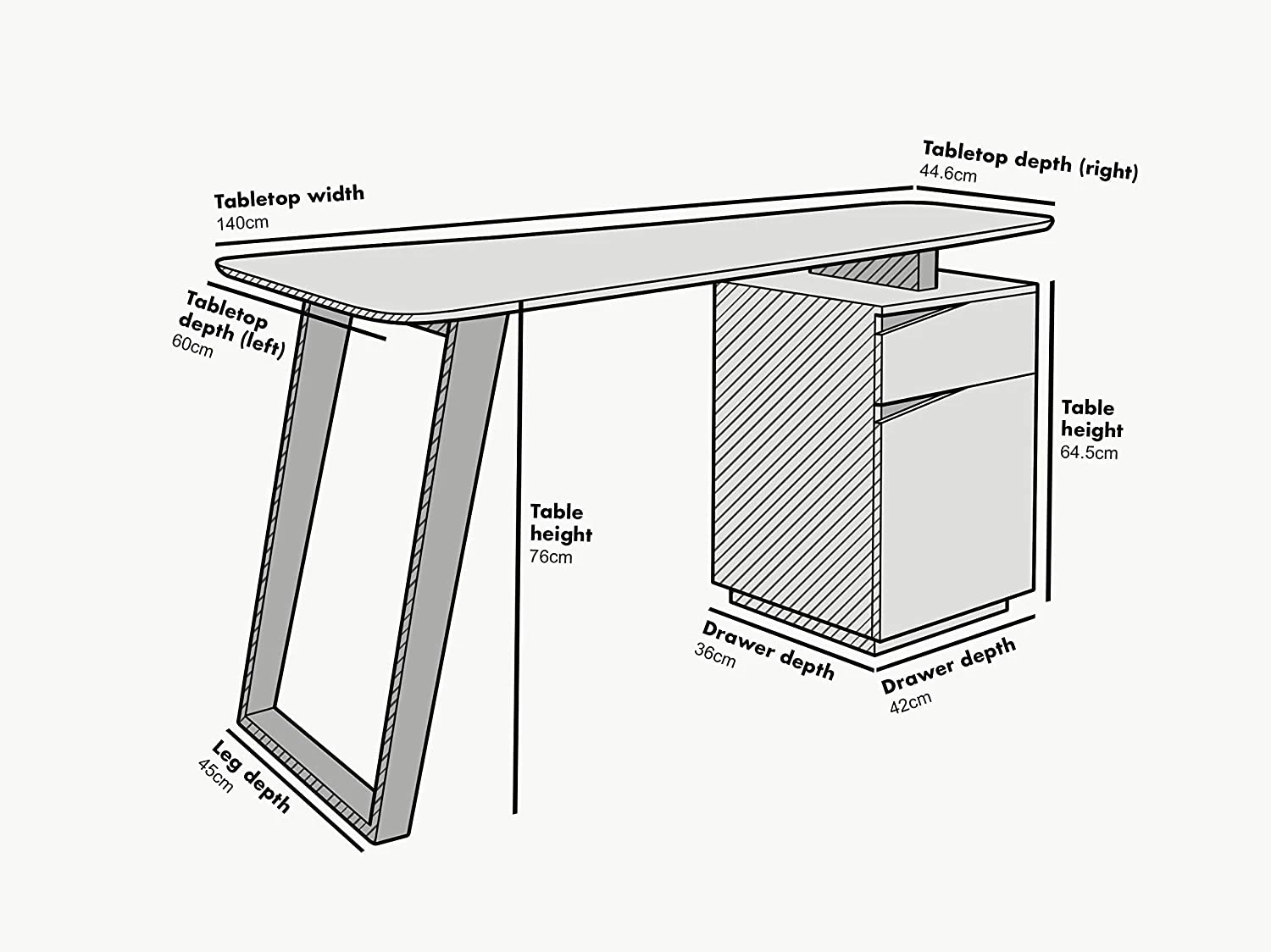 Soren Oak And White Desk With Cupboard 6 Soren Oak And White Desk With Cupboard - Image 4