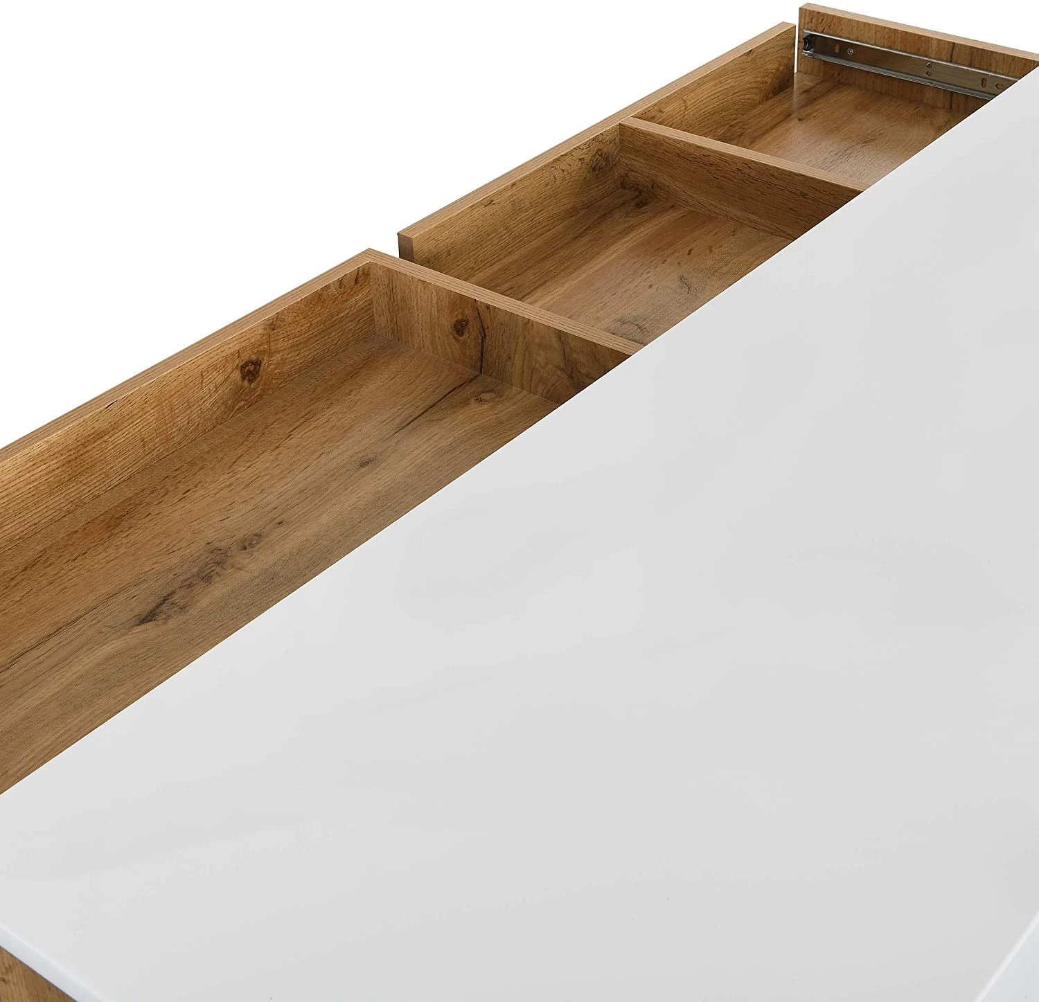 Yukon High Gloss White 2 In 1 Desk Or Sideboard With Extendable Top 11 Yukon High Gloss White 2 In 1 Desk Or Sideboard With Extendable Top - Image 9