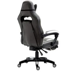 High Back Recliner Gaming Swivel Chair With Footrest & Adjustable Lumbar & Head Cushion, MR49 Black & White 14 High Back Recliner Gaming Swivel Chair With Footrest & Adjustable Lumbar & Head Cushion, MR49 Black & White -FINZ Furniture Shop 81bNJWIIhJL. SL1500