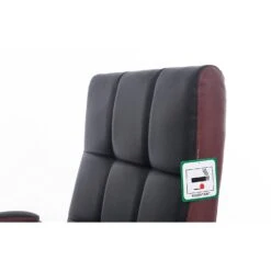 Waffle Contrasting Panels High Back PU Leather Swivel Executive Office Chair, Black & Brown -FINZ Furniture Shop 81kHw6OQnFL. SL1500