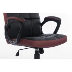 Waffle Contrasting Panels High Back PU Leather Swivel Executive Office Chair, Black & Brown -FINZ Furniture Shop 81o 2BBO LEvL. SL1500