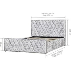 Cherry Tree Furniture HAYDEN Crushed Velvet Side Lift Storage Ottoman Upholstered Bed Frame Silver -FINZ Furniture Shop 910 q0CwhPL. AC SL1500 ae0973af 925d 4541 bb29 3c5ba3b847ce