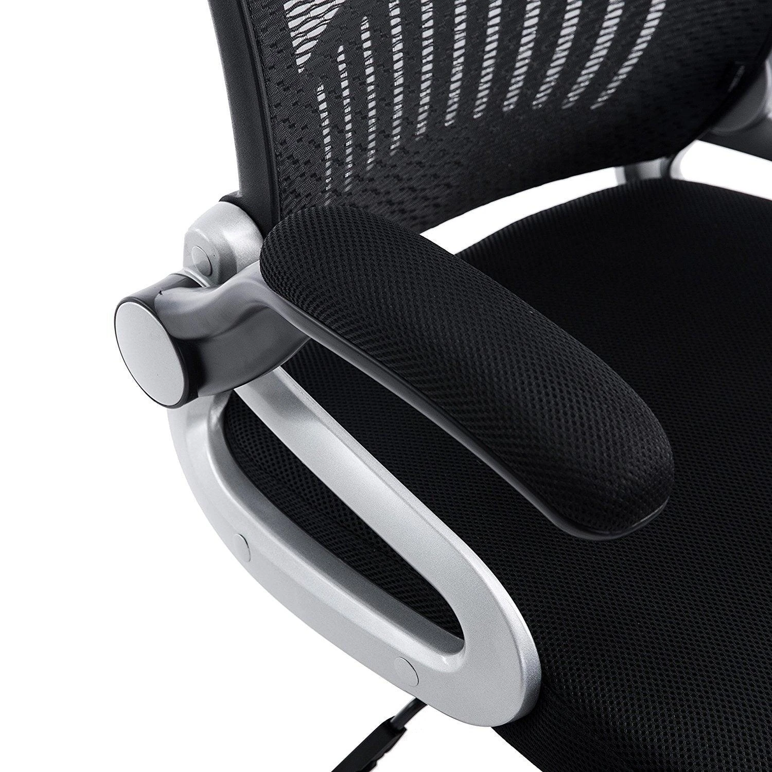Mesh High Back Extra Padded Swivel Office Chair With Head Support & Adjustable Arms, Black 8 Mesh High Back Extra Padded Swivel Office Chair With Head Support & Adjustable Arms, Black - Image 6