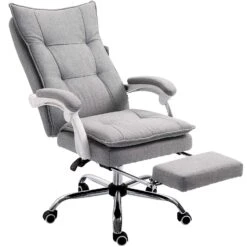 Executive Double Layer Padding Recline Office Desk Chair With Footrest, MR77 Grey Fabric 14 Executive Double Layer Padding Recline Office Desk Chair With Footrest, MR77 Grey Fabric -FINZ Furniture Shop 91OaIni7VML. SL1500