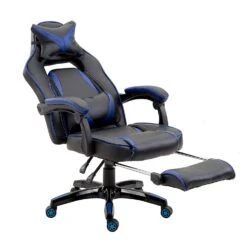 High Back Recliner Gaming Swivel Chair With Footrest & Adjustable Lumbar & Head Cushion, MR49 Black & Blue 14 High Back Recliner Gaming Swivel Chair With Footrest & Adjustable Lumbar & Head Cushion, MR49 Black & Blue -FINZ Furniture Shop 91Pp3CKP FL. SL1500