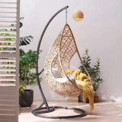 Indra Rattan Hanging Egg Chair 13 Indra Rattan Hanging Egg Chair -FINZ Furniture Shop 91rib0LUnwL. AC SL1500