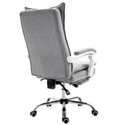 Executive Double Layer Padding Recline Office Desk Chair With Footrest, MR77 Grey Fabric 15 Executive Double Layer Padding Recline Office Desk Chair With Footrest, MR77 Grey Fabric -FINZ Furniture Shop 91uaRyz1U1L. SL1500