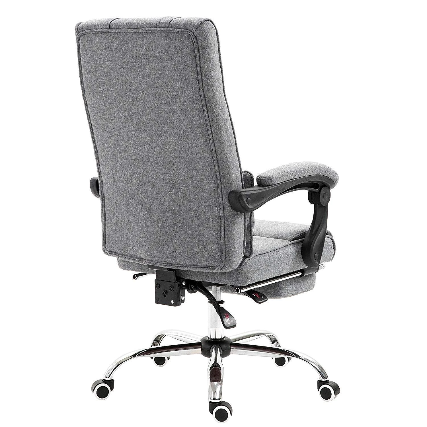 Lawrence Executive Reclining Chair With Foot And Headrest In Grey 6 Lawrence Executive Reclining Chair With Foot And Headrest In Grey - Image 4