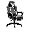 High Back Recliner Gaming Swivel Chair With Footrest & Adjustable Lumbar & Head Cushion, MR49 Black & White 2 High Back Recliner Gaming Swivel Chair With Footrest & Adjustable Lumbar & Head Cushion, MR49 Black & White -FINZ Furniture Shop 9775d107 a964 48dc 9a6d 1eced7b1b5d4