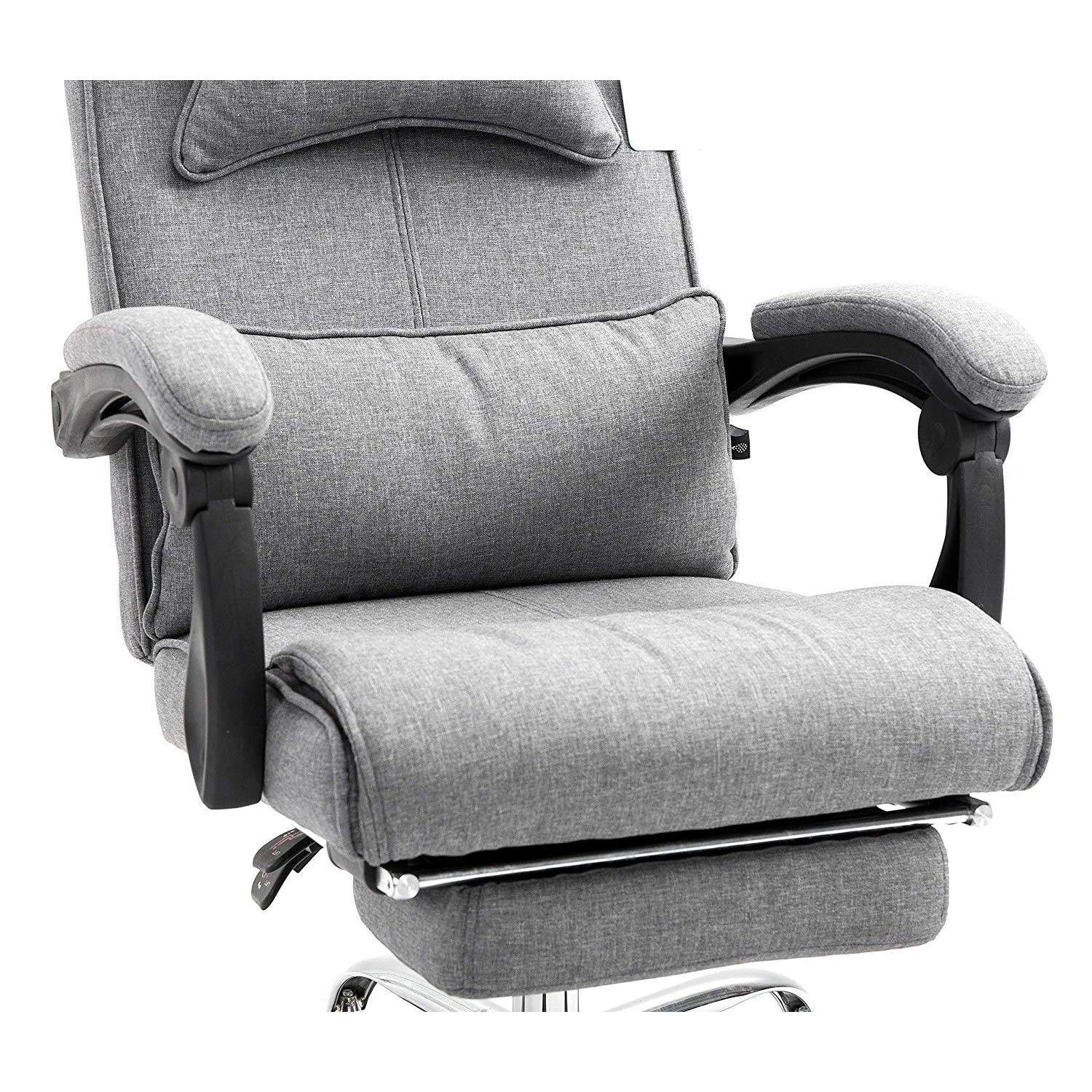 Lawrence Executive Reclining Chair With Foot And Headrest In Grey 8 Lawrence Executive Reclining Chair With Foot And Headrest In Grey - Image 6