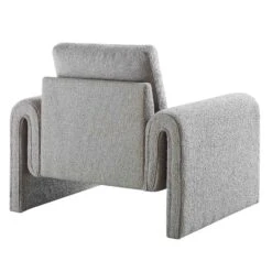 Hampstead Grey Boucle Curved Armchair 19 Hampstead Grey Boucle Curved Armchair -FINZ Furniture Shop ACH 2161 GREY BOUCLE WB4