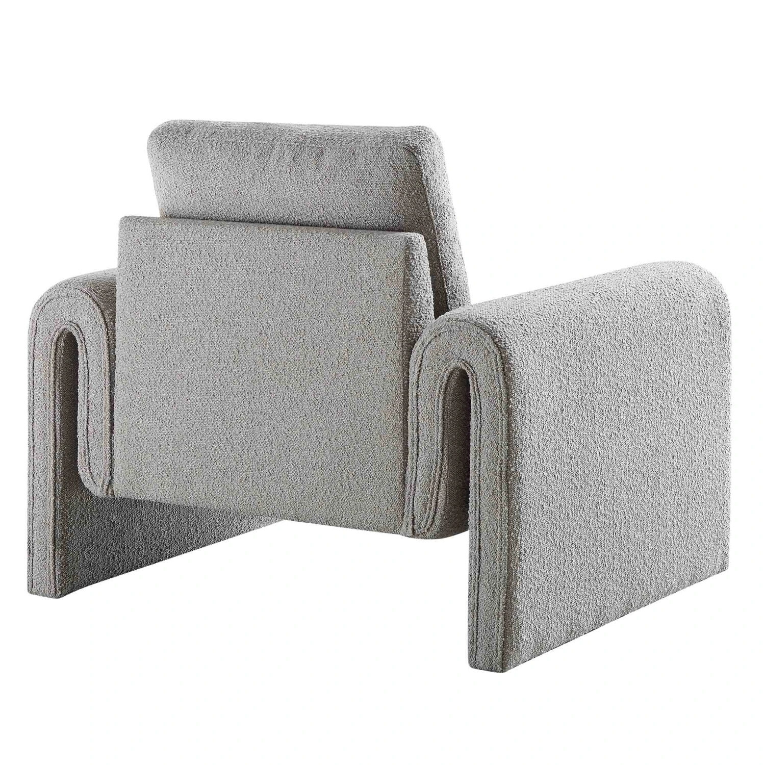 Hampstead Grey Boucle Curved Armchair 9 Hampstead Grey Boucle Curved Armchair - Image 7