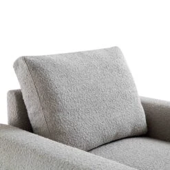 Hampstead Grey Boucle Curved Armchair 20 Hampstead Grey Boucle Curved Armchair -FINZ Furniture Shop ACH 2161 GREY BOUCLE detail2