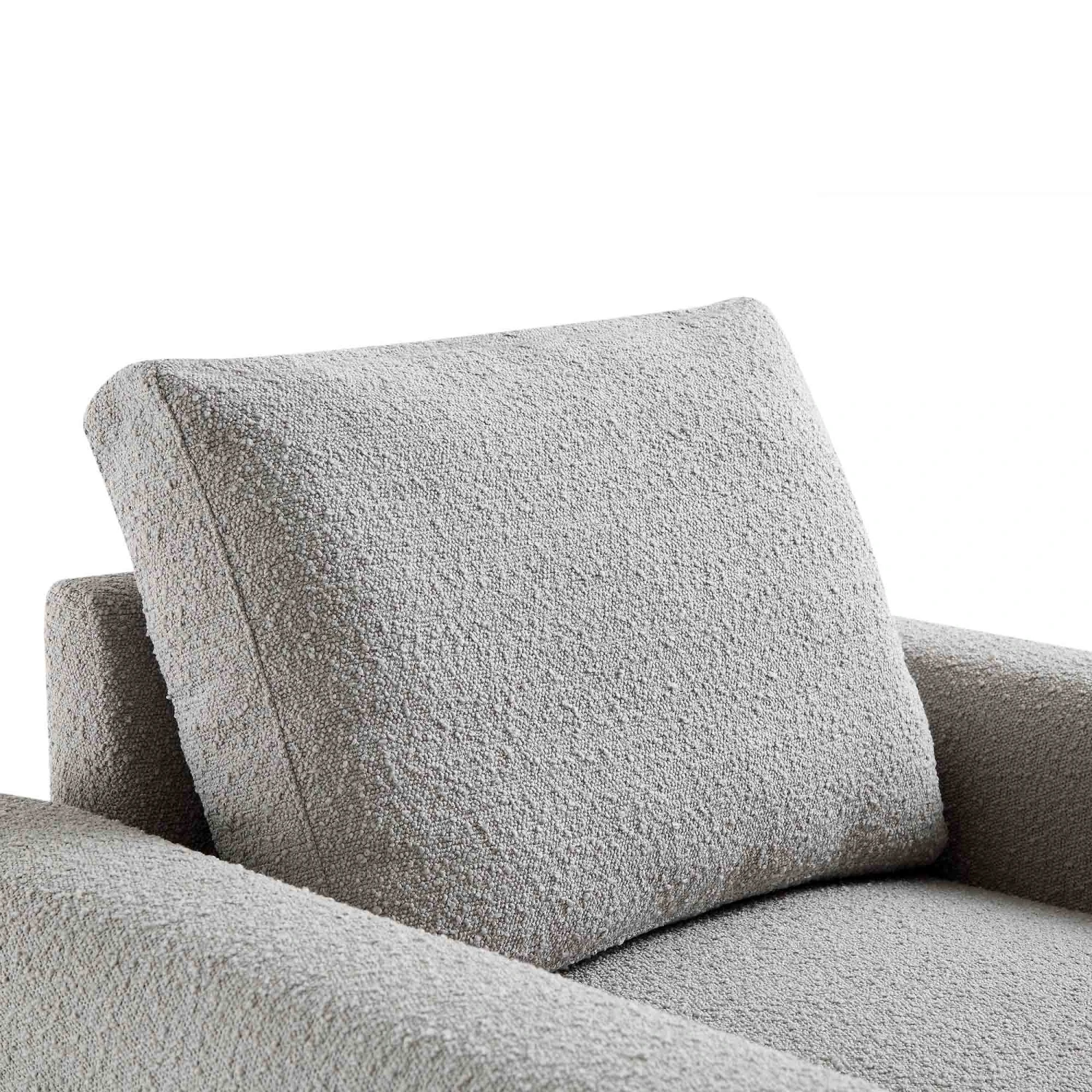 Hampstead Grey Boucle Curved Armchair 10 Hampstead Grey Boucle Curved Armchair - Image 8