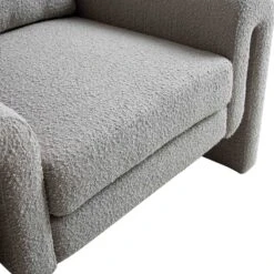 Hampstead Grey Boucle Curved Armchair 22 Hampstead Grey Boucle Curved Armchair -FINZ Furniture Shop ACH 2161 GREY BOUCLE detail3