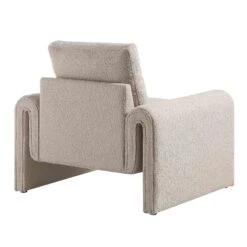 Hampstead Taupe Boucle Curved Armchair -FINZ Furniture Shop ACH 2161 TAUPE BOUCLE WB4