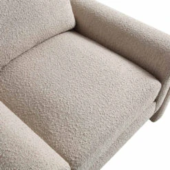 Hampstead Taupe Boucle Curved Armchair -FINZ Furniture Shop ACH 2161 TAUPE BOUCLE detail2