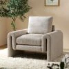 Hampstead Taupe Boucle Curved Armchair 1 Hampstead Taupe Boucle Curved Armchair -FINZ Furniture Shop ACH 2161 TAUPE BOUCLE main
