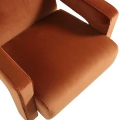 Brompton Sculptural Armchair, Rust Velvet 23 Brompton Sculptural Armchair, Rust Velvet -FINZ Furniture Shop ACH 2173 RUST VEL detail2