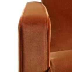 Brompton Sculptural Armchair, Rust Velvet 25 Brompton Sculptural Armchair, Rust Velvet -FINZ Furniture Shop ACH 2173 RUST VEL detail4