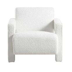 Brompton Sculptural Armchair, White Boucle 17 Brompton Sculptural Armchair, White Boucle -FINZ Furniture Shop ACH 2173 WHITE BOUCLE WB1