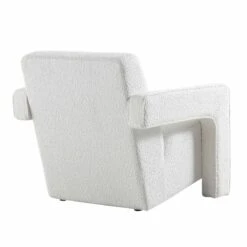 Brompton Sculptural Armchair, White Boucle 21 Brompton Sculptural Armchair, White Boucle -FINZ Furniture Shop ACH 2173 WHITE BOUCLE WB4