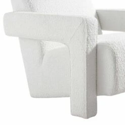 Brompton Sculptural Armchair, White Boucle 22 Brompton Sculptural Armchair, White Boucle -FINZ Furniture Shop ACH 2173 WHITE BOUCLE detail1
