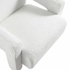 Brompton Sculptural Armchair, White Boucle 23 Brompton Sculptural Armchair, White Boucle -FINZ Furniture Shop ACH 2173 WHITE BOUCLE detail2