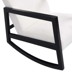 Fyne Ecru Boucle Rocking Armchair, Black Frame -FINZ Furniture Shop ACH 38 ECRU BLACK detail2