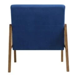 Fyne Navy Blue Velvet Walnut Frame Rattan Armchair 21 Fyne Navy Blue Velvet Walnut Frame Rattan Armchair -FINZ Furniture Shop ACH 608 NAVYVEL WALN WB5