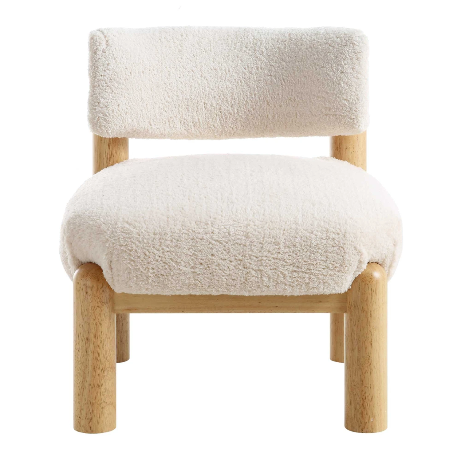 Okja Ecru Sherpa Faux Shearling Accent Chair 5 Okja Ecru Sherpa Faux Shearling Accent Chair - Image 3