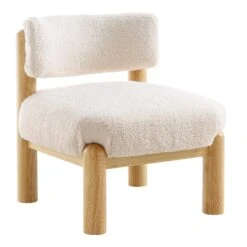 Okja Ecru Sherpa Faux Shearling Accent Chair 16 Okja Ecru Sherpa Faux Shearling Accent Chair -FINZ Furniture Shop ACH 728 WHITE SHERPA WB2