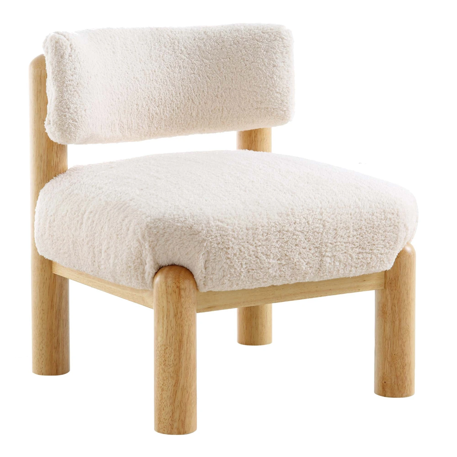 Okja Ecru Sherpa Faux Shearling Accent Chair 7 Okja Ecru Sherpa Faux Shearling Accent Chair - Image 5
