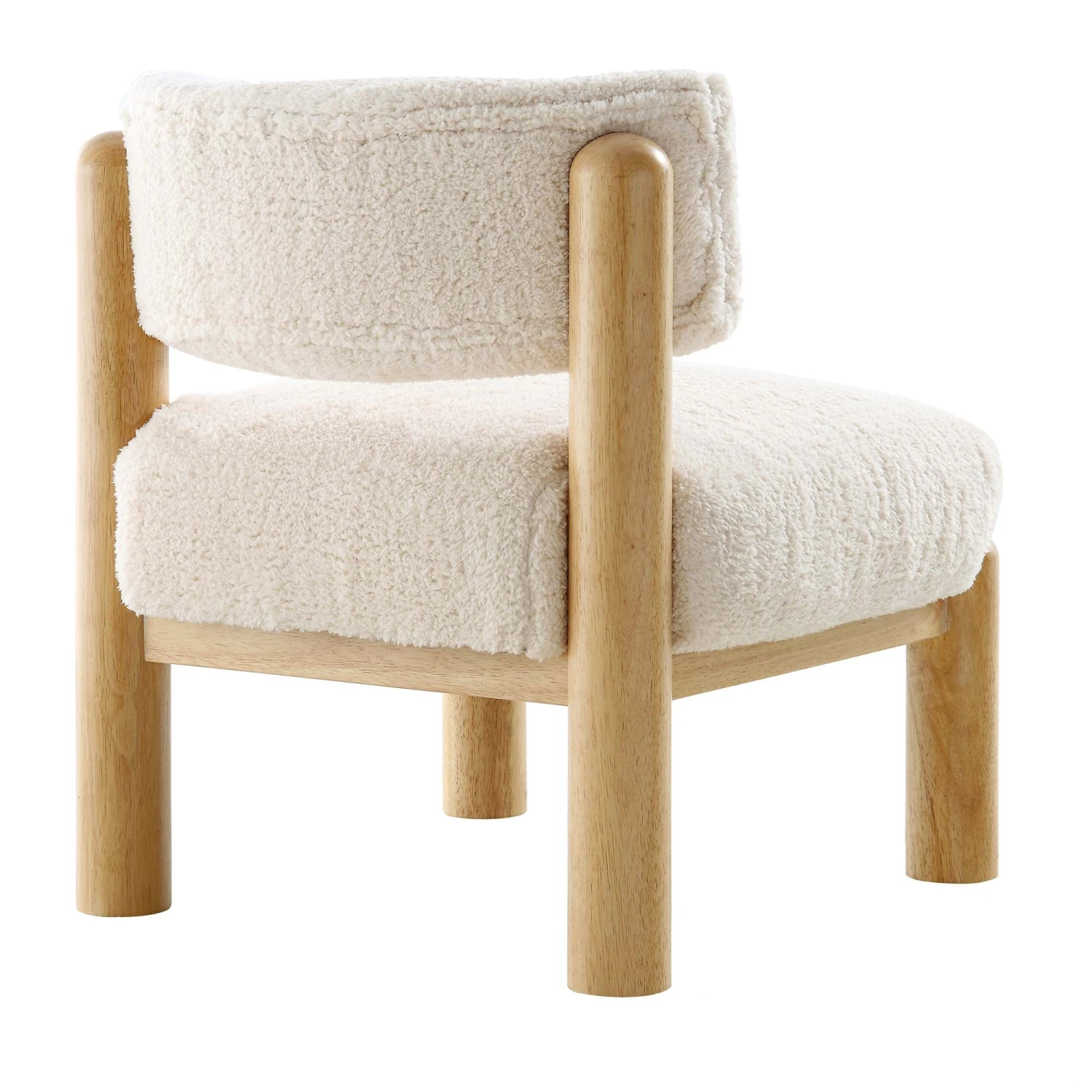 Okja Ecru Sherpa Faux Shearling Accent Chair 9 Okja Ecru Sherpa Faux Shearling Accent Chair - Image 7